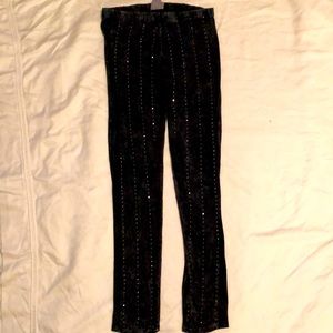 Jeweled Distressed Leggings